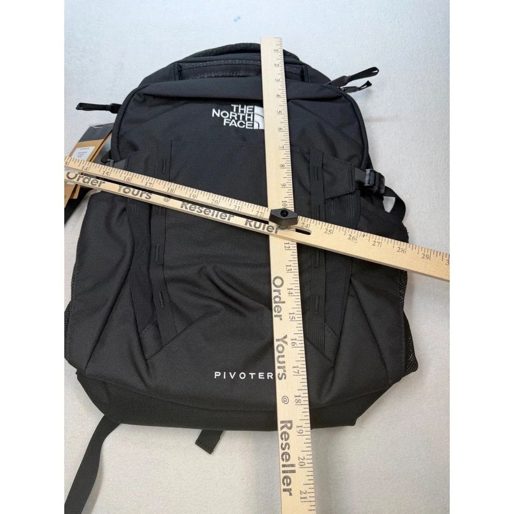 The North Face Pivoter Backpack Black Laptop School Bag NWT